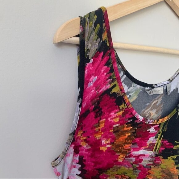 RIPE Maternity Australia Sleeveless Top Side Ruching Black Floral Women’s Med - Picture 4 of 7